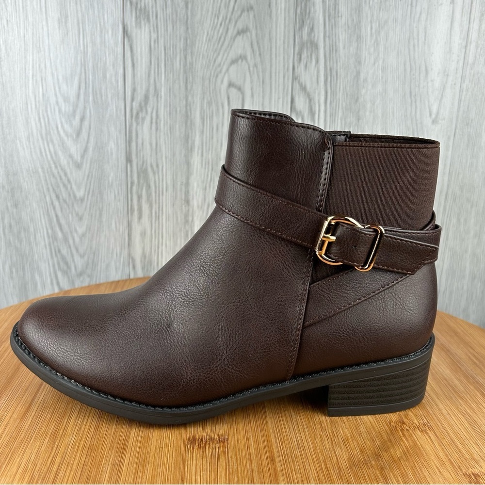 Brown Ankle Boots with Buckle - Picture 6 of 11